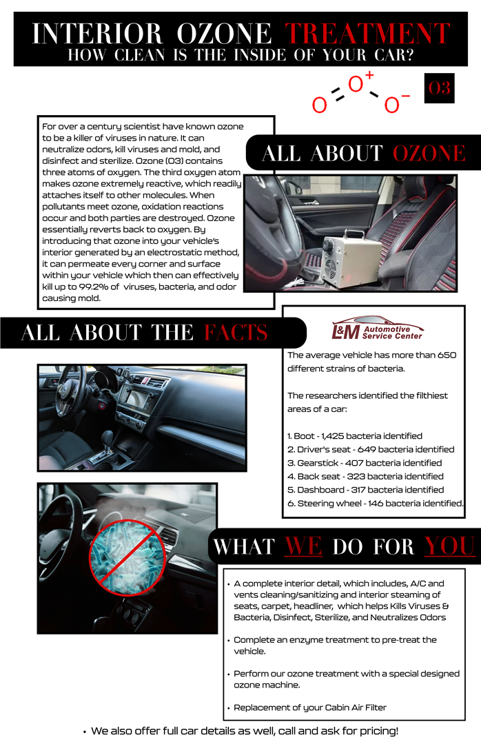 Ozone Treatment banner | L & M Automotive Service Center